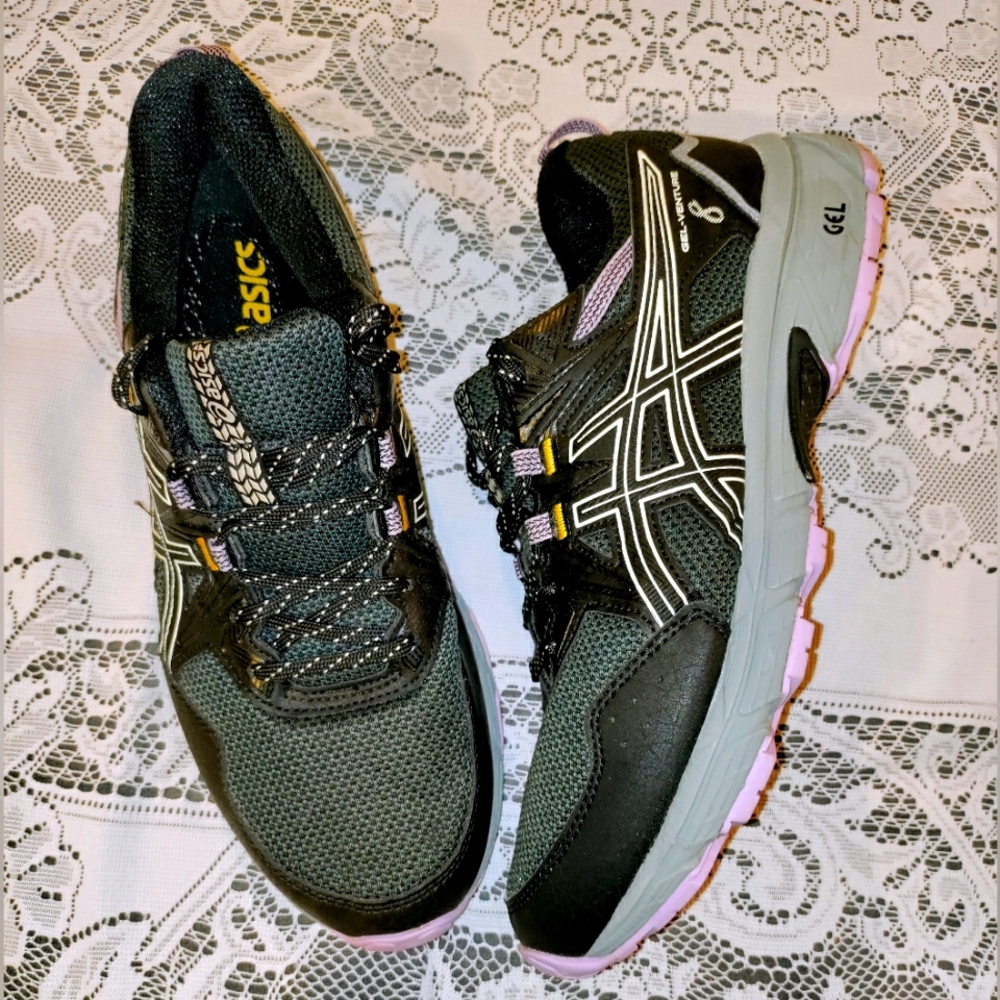 Asics Purple and Black Sneakers